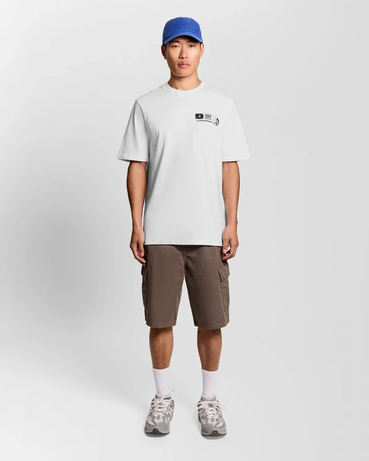 Afbeelding van TS2422V Toothpaste Graphic White Black W104  - T-Shirt Fancy - Lyle & Scott